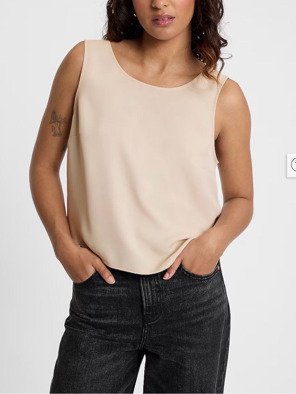 NWT Express Cream Tank Top Sz Large